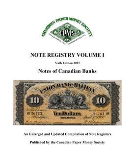 Canadian Paper Money Society Note Registry